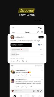 Snímek obrazovky aplikace Threads
