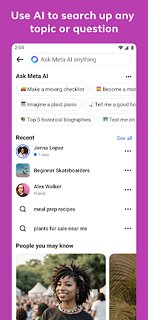 Snímek obrazovky aplikace Facebook