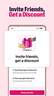 Snímek obrazovky aplikace foodora: Food & Groceries