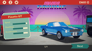 Snímek obrazovky aplikace Seaside Driving