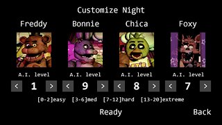 Snímek obrazovky aplikace Five Nights at Freddy's