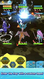 Snímek obrazovky aplikace Pokémon Masters EX