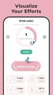Snímek obrazovky aplikace Habit Goals: Habit Tracker
